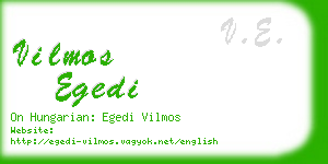 vilmos egedi business card